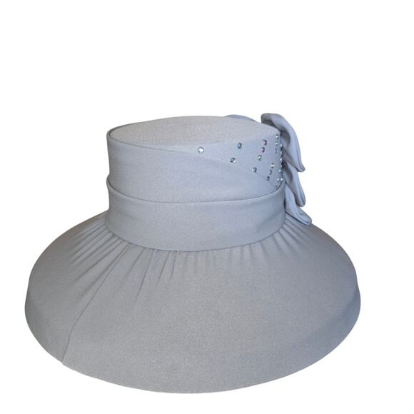 NWT Tania Bella greyish blue hat with bows and‎ rh8inestones, #20 main image 5